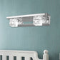 Frendorf | Krom Finish Lineaire Wandlamp Moderne Kristal Kubus 2/3 Koppen Bad LED Muur Bevestiging Verlichting in Warm/Wit Licht