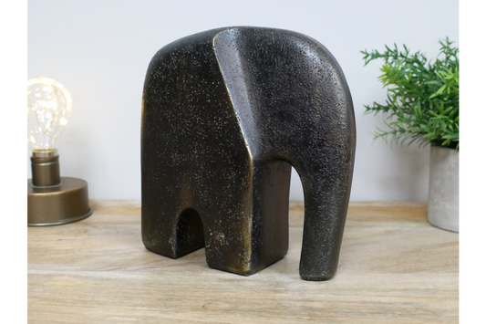 Moderne antike Bronzeharz Elefant Skulptur ( Groß ) Künstlerische Akzent Dekor