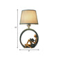 Frendorf | Avelyn | Yndefuld Leserharz Tischlampe mit blauer Stoffschirm