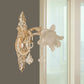 Frendorf | Frosted White Glass Bluebells Wandlamp Traditionele 1/2-Kop Familie Kamer Wand Sconces in Goud