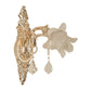 Frendorf | Frosted White Glass Bluebells Wandlamp Traditionele 1/2-Kop Familie Kamer Wand Sconces in Goud