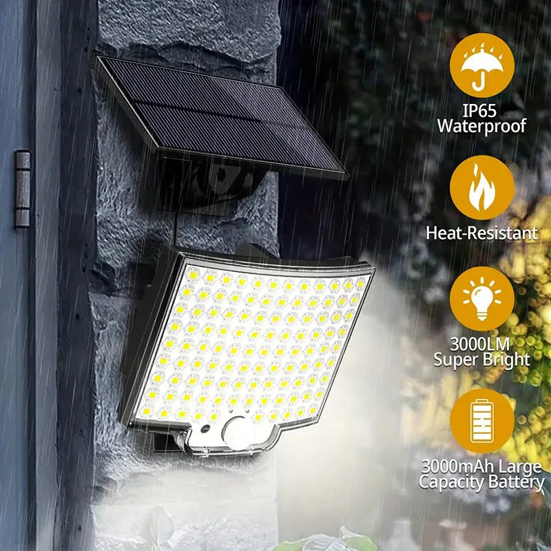 Frendorf | 106LED Super Bright Bewegungssensor Solar Power LED Garten Wandlicht