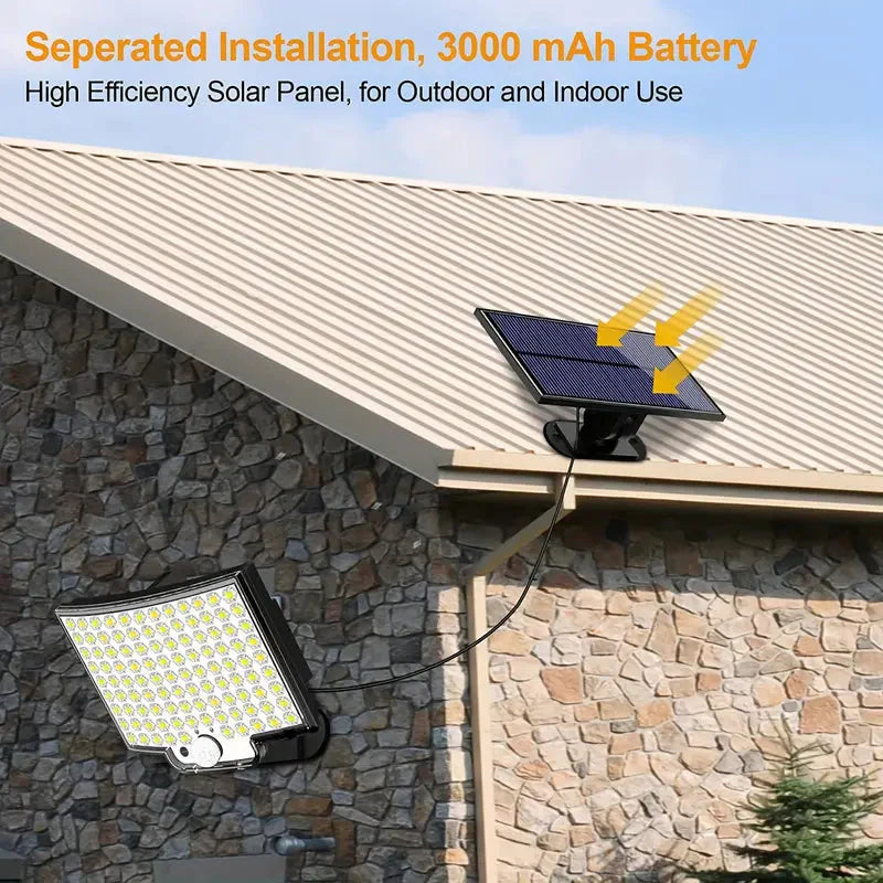 Frendorf | 106LED Super Bright Bewegungssensor Solar Power LED Garten Wandlicht