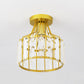 Frendorf | LustraVive Kristall-Deckenleuchte | Modernes Kuppeldesign | 1-Licht Semi-Flush Mount | Zeitlose Eleganz für Ihr Zuhause