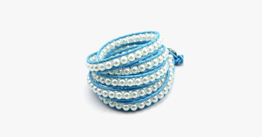 Frendorf | Blaue Perlen Wickelarmband