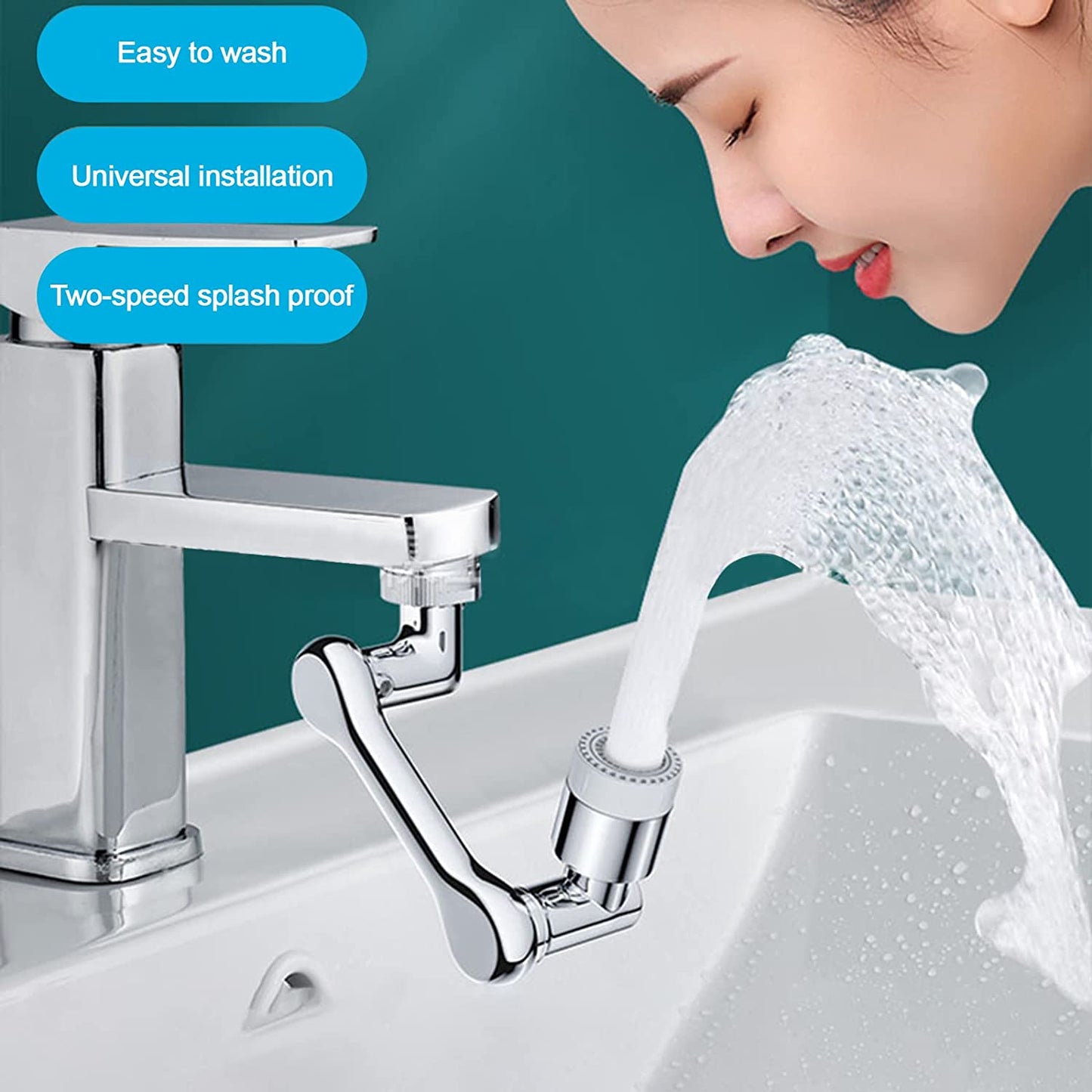 Frendorf | 1080 Grad Erweiterung Universeller Wasserhahn-Aerator 2 Modi