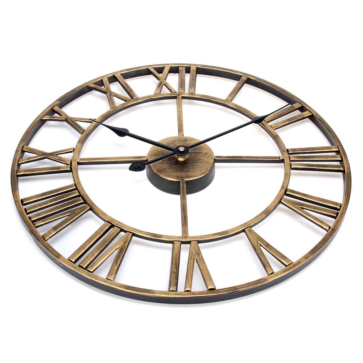 Roman Letters Große Stille Wand-Uhr 16 Zoll Eisen