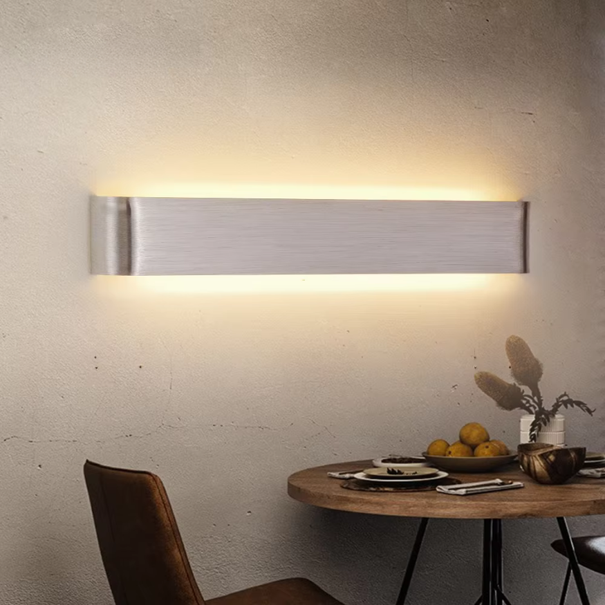 Nordic LED Wandleuchte - Moderne gebürstete Aluminium Innenwandleuchte