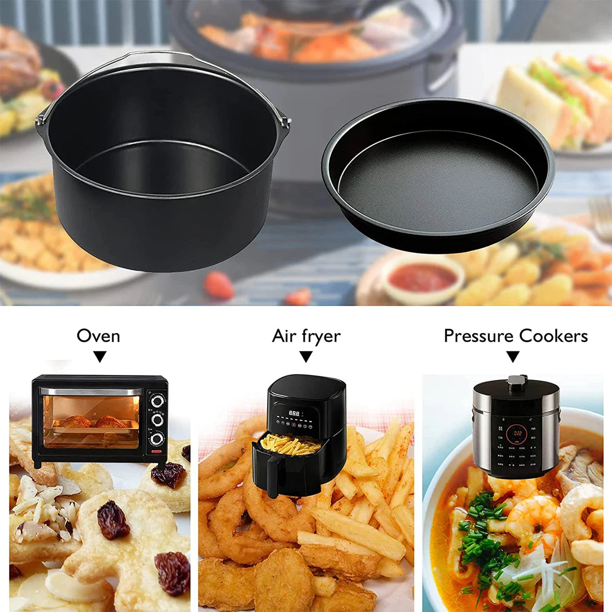 Frendorf | AirFryChef | Heißluftfritteuse Zubehör Set | Einfach und Vielseitig | Verändern Sie Ihre Küche
