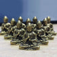 10 Stück Mini Messing Sitzender Buddha Statue Figur für Reise Buddhismus Anbetung Zuhause Büro Schreibtischdekoration