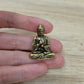 10 Stück Mini Messing Sitzender Buddha Statue Figur für Reise Buddhismus Anbetung Zuhause Büro Schreibtischdekoration