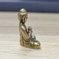10 Stück Mini Messing Sitzender Buddha Statue Figur für Reise Buddhismus Anbetung Zuhause Büro Schreibtischdekoration
