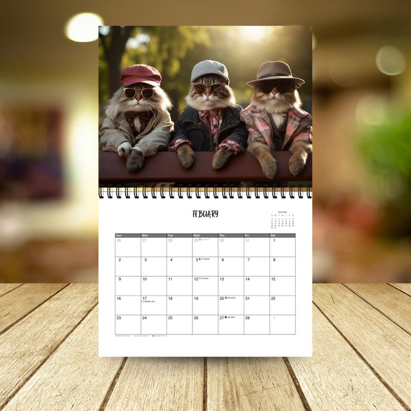 Frendorf | 2025 Stilvoller Katzenkalender/Geschenk für Katzenliebhaber