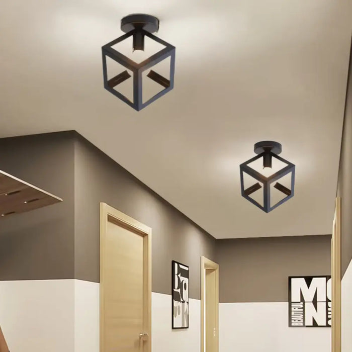 Frendorf | GeoGlow - Minimalistische geometrische Würfel-Deckenleuchte