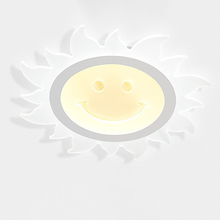 Frendorf | SunnyGlow Smiley LED Deckenleuchte | Cartoon Design | Warm- & Weißlicht | Dimmbar | Kinderzimmer