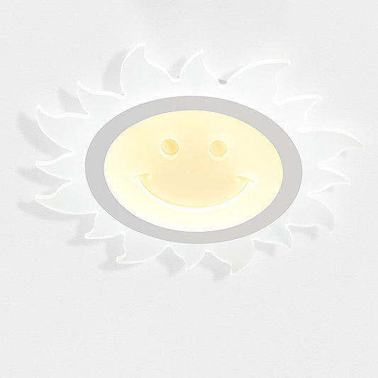Frendorf | SunnyGlow Smiley LED Deckenleuchte | Cartoon Design | Warm- & Weißlicht | Dimmbar | Kinderzimmer