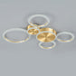 Frendorf | AurumGlow LED Deckenleuchte | Modernes Golden Circle Design | Acryl Flush Mount | Luxus Beleuchtung
