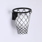 Frendorf | Slamora Kinder Wandleuchte | Basketballkorb Design | Glas & Metall | Art Déco Stil | Schlafzimmerlicht