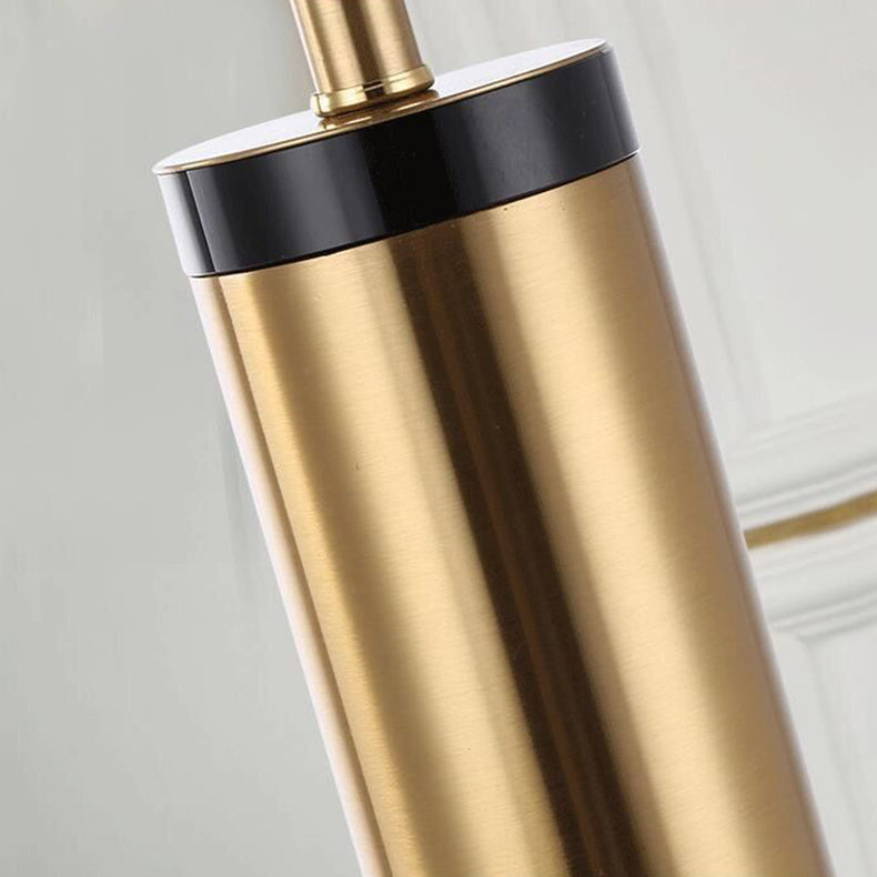 Moderne Übergangs-Zylinder-Eisen-Stoff 1-Lampe Tischlampe für das Wohnzimmer