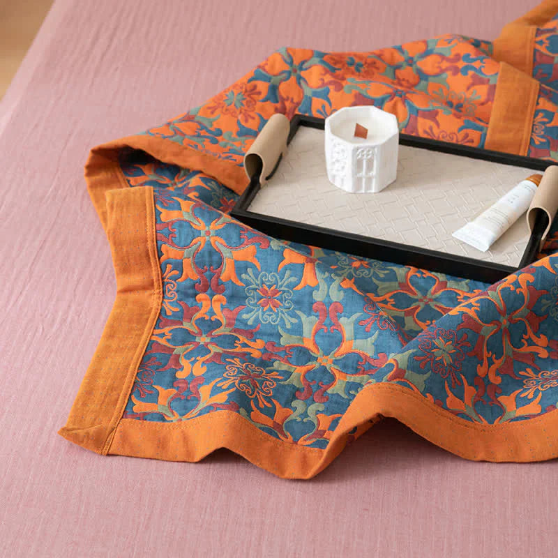 Frendorf | & Blaues Muster Sechs-lagiges Baumwoll-Quilt - TerraLoom