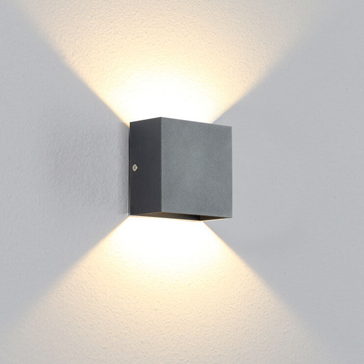 Moderne Minimalistische Quadratische Aluminium LED Wandleuchte