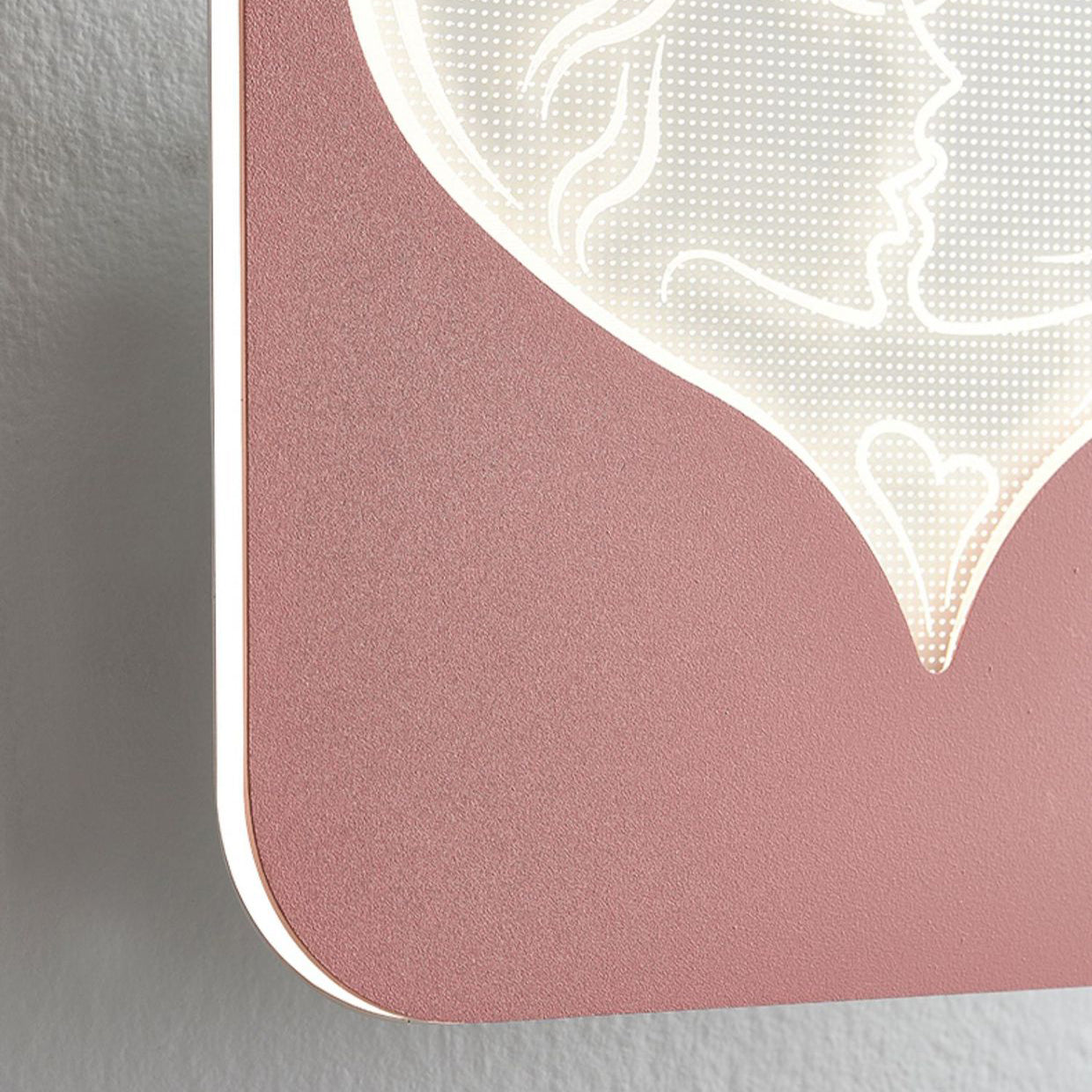 Modern Simplicity Iron Acrylic Rectangular Four-Leaf Clover Square Love Heart LED Wall Sconce Lamp For Bedside