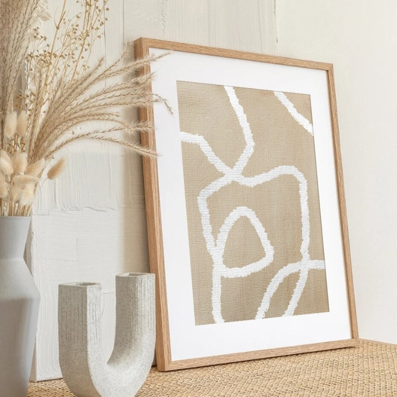 Neutrale Beige Abstrakte Wandkunst Poster Drucke