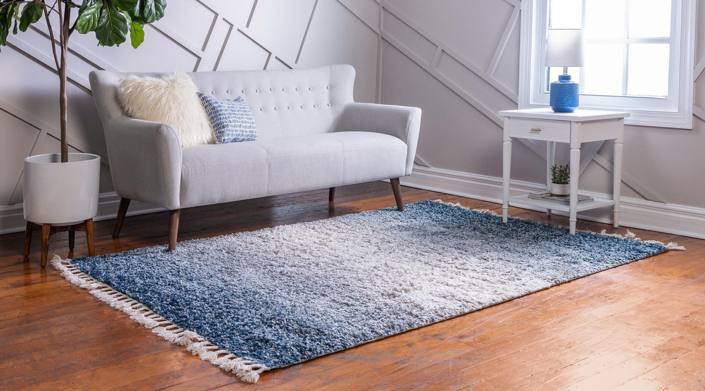 Frendorf | Velviona Gradient Shaggy Teppich | Weicher Hochflorteppich | Modernes Farbverlauf-Design