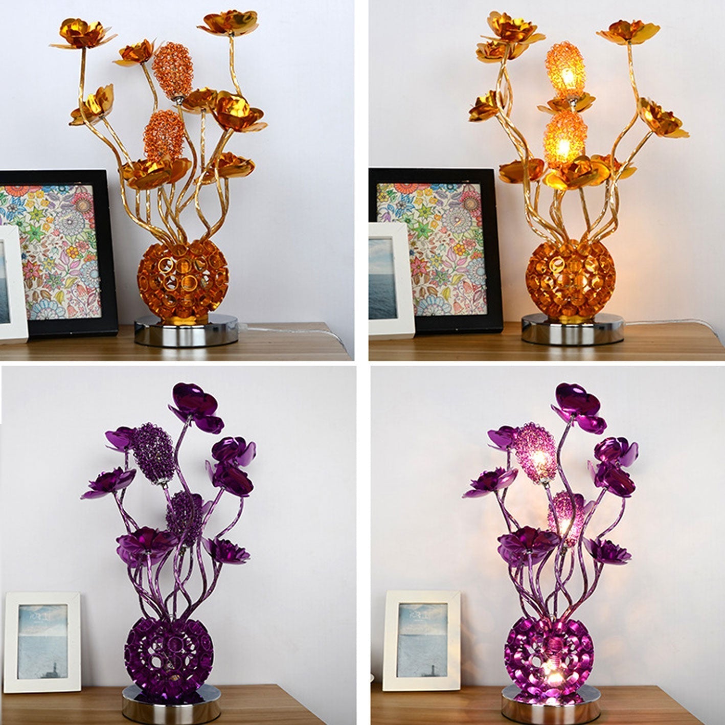 Frendorf | RoséLumina Aluminium LED Tischlampe | Elegantes Design | Stimmungslicht | Leselampe | Deko für Zuhause