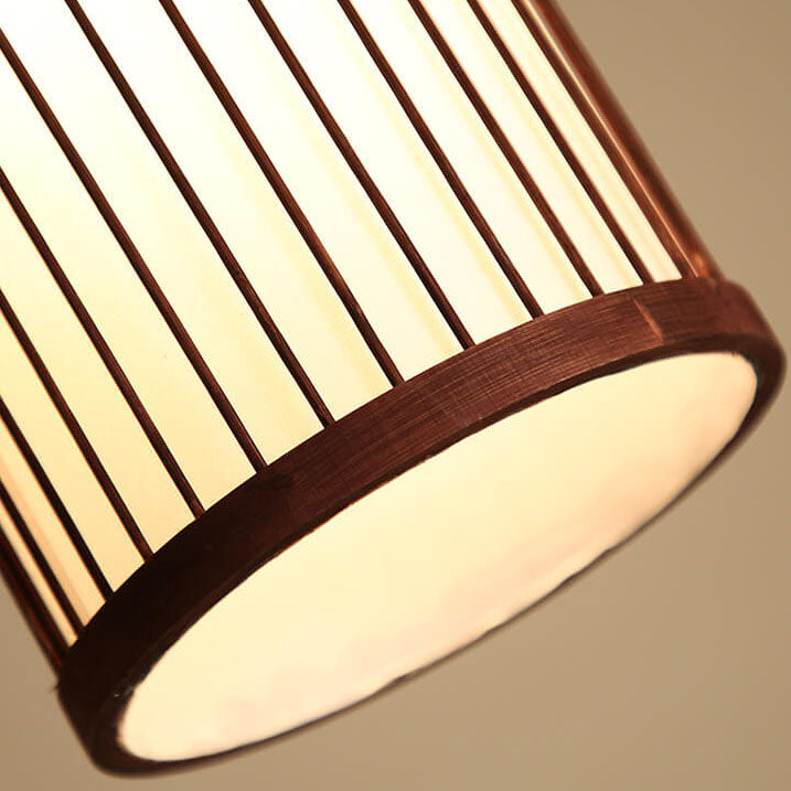 Frendorf | Bambora Zen Pendelleuchte | Handgewebte Bambus-Laterne | Japanisches Design | Natürliche Eleganz