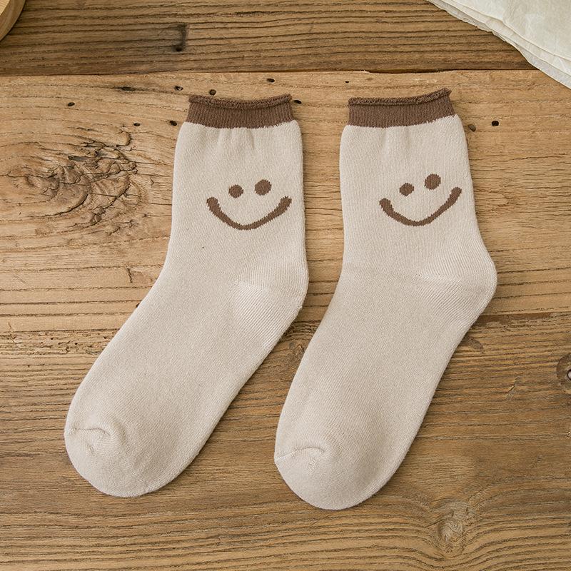 Frendorf | Schöne Smile Gesicht Baumwollsocken, 5 Paare