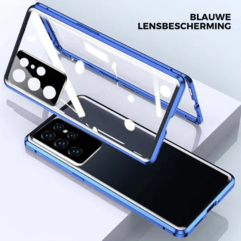 Frendorf | Magnetisches gehärtetes Glas Doppelseitige Handyhülle für Samsung