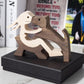 Frendorf | Geschenk für Tierliebhaber - Holzskulptur Tischornamente - Die Liebe zwischen Ihnen und Ihrem pelzigen Freund