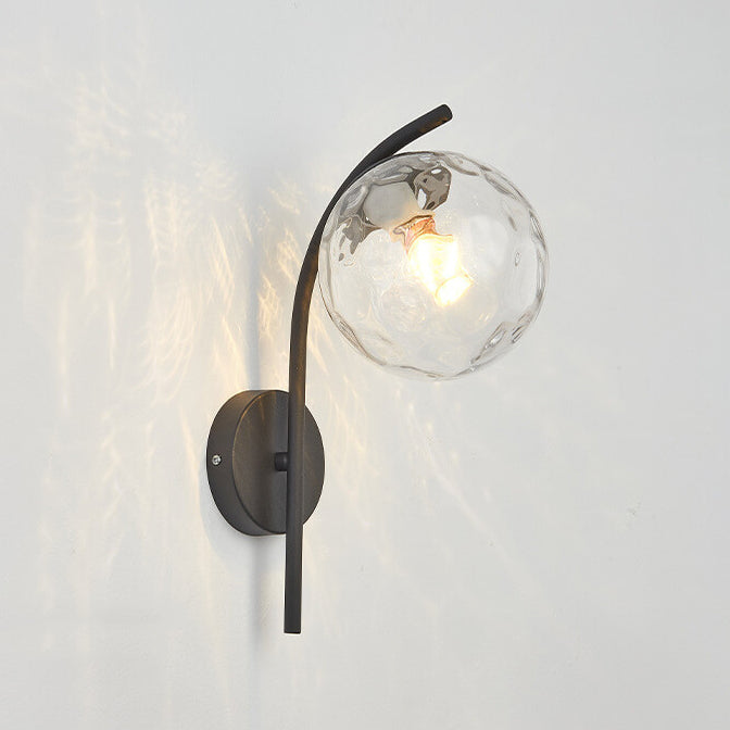 Frendorf | GlobeArc Nordic LED Wandleuchte | Glas-Kugel | 1-flammig | Modernes Design | Deko für Zuhause