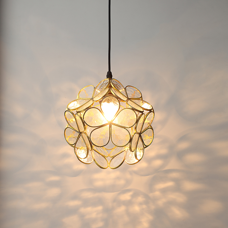 Frendorf | PetalGlow Glasblütenblatt-Pendelleuchte | Nordischer Stil | Elegantes Design für Ess- & Wohnzimmer
