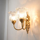 Frendorf | LustraBloom Vintage Wandleuchte | Messing & Glas | 1/2 Flammen | Elegantes Blütendesign