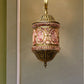 Frendorf | ZyraGlow Wandleuchte | Südostasiatisches Hohlmetall-Design | 1-flammige Lampe in Rosa