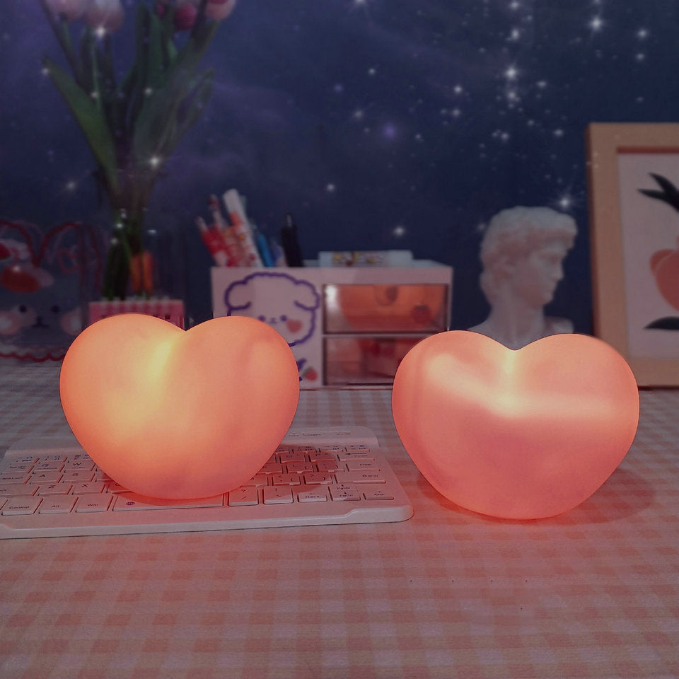 Frendorf | LuvSphere Silikon LED Nachtlicht | Herzförmiges Design | Tischlampe | Warmes Stimmungslicht | Dekorativ