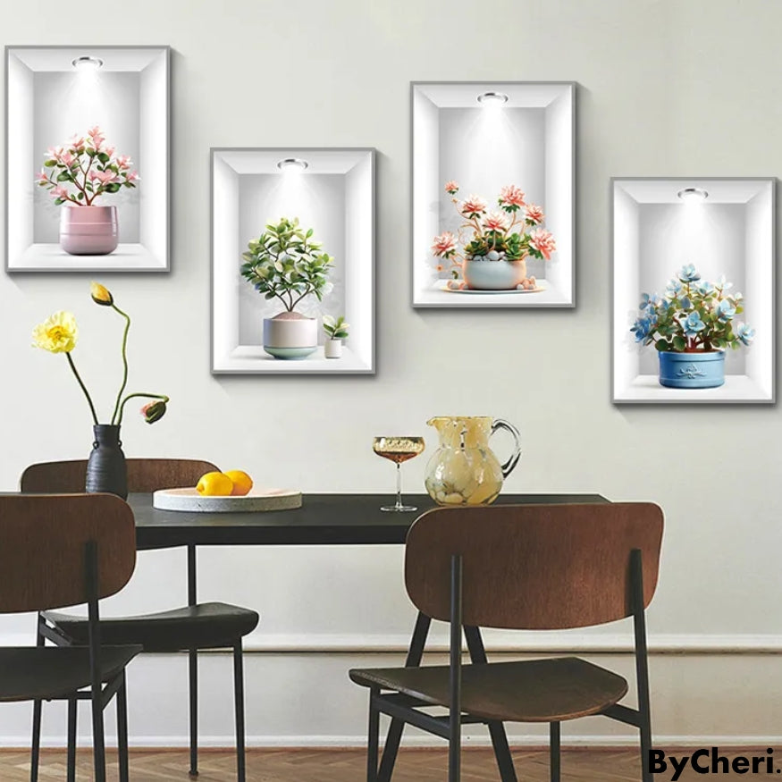 Frendorf | BotanicaLuxe - 3D Grüne Pflanze Wandaufkleber