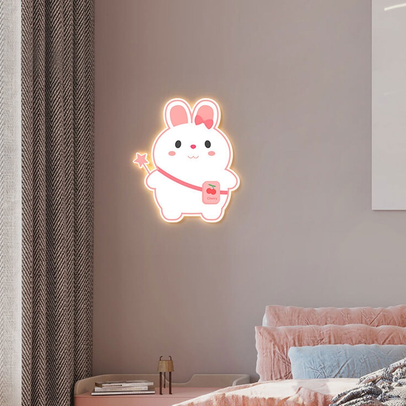 Frendorf | GlowBunny LED Kinder Wandleuchte | Kreatives Design | Einhorn & Hase | Dimmbar & Modern
