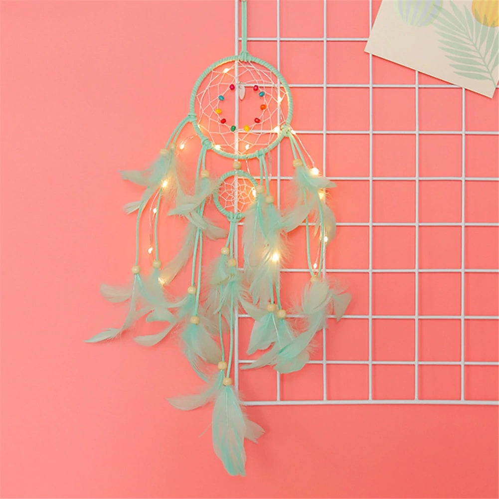 Frendorf | GlowDream Feenlicht Traumfänger | Deko Traumfänger LED-Lichterkette | Stimmungsvolles Licht für Zuhause | Boho Dekoration