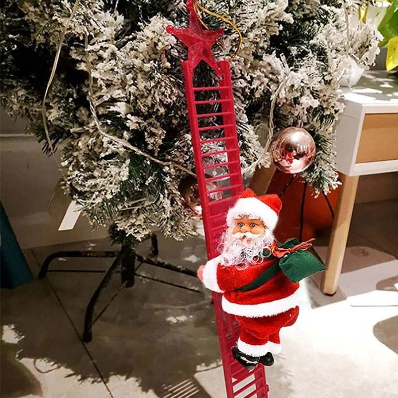 Frendorf | 🎅Elektrischer Weihnachtsmann mit Leiter und Musik
