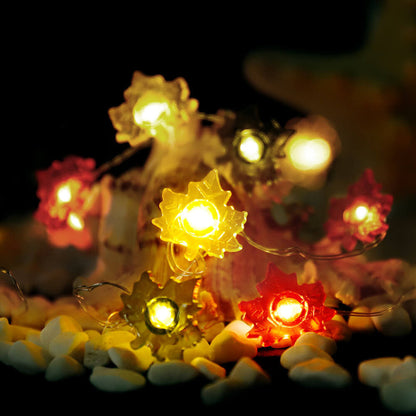 Moderne Erntedankfest Ahorn Eichel Kürbis Dekoration 30 LED Lichterkette