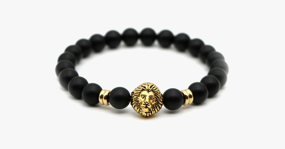 Frendorf | Mattes Stein Löwe Herrenarmband