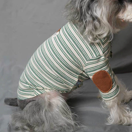 Chic Vintage Streifen Dehnbare Warme Hund Strickpullover