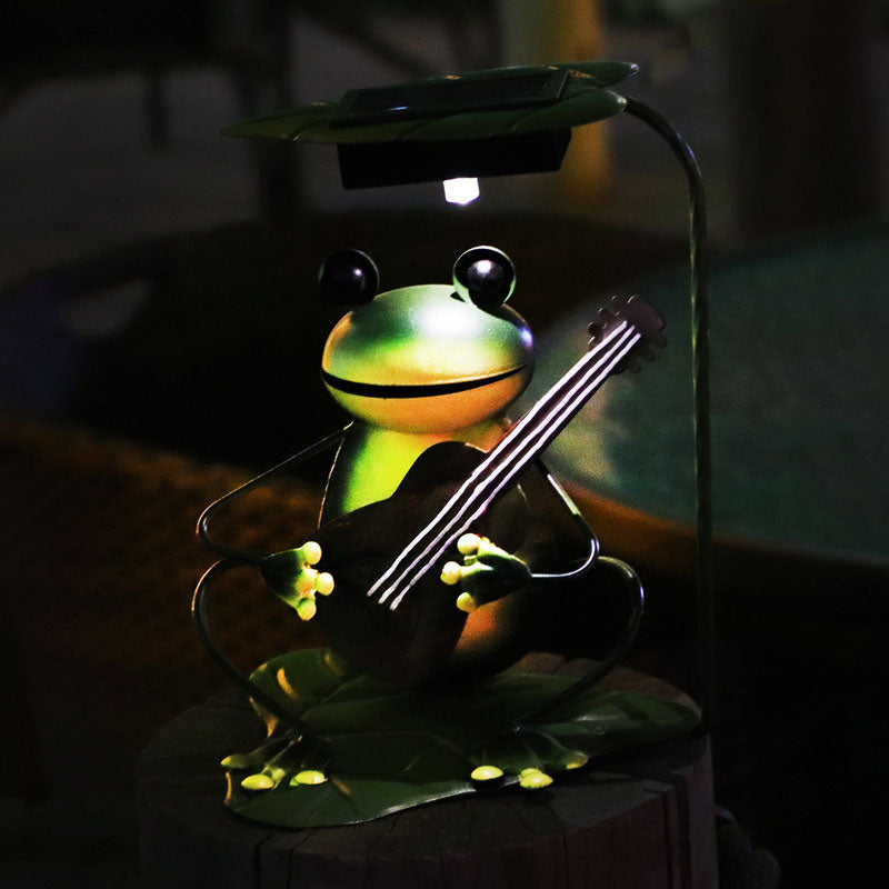 Outdoor Solar Frog Eisen LED Garten Boden Einsetzen Landschaft Licht