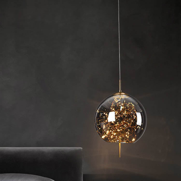 Frendorf | LumoSphere Nordic Pendelleuchte | Zylinder Oval Design | Glas-Lampe | Dimmbares LED Licht | Schlafzimmer & Wohnräume