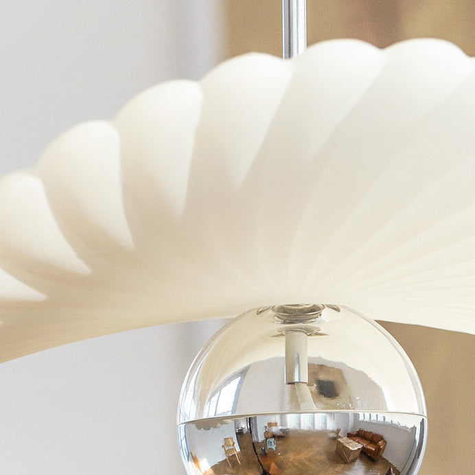 Frendorf | LotusGlow LED Pendelleuchte im Art-Deco-Stil | Gefalteter Harz-Lampenschirm | Elegantes Design für Wohnzimmer