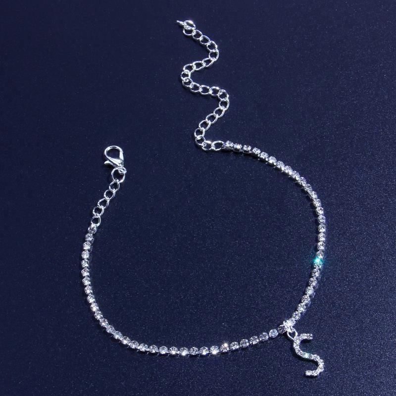 Frendorf | Rhinestone Buchstaben Fußkettchen