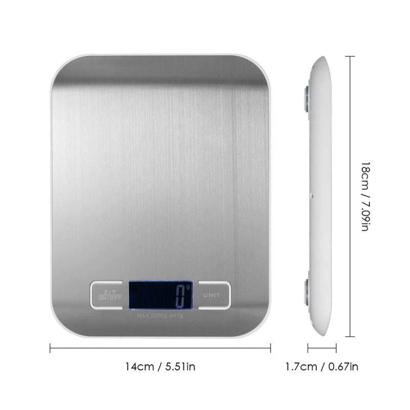 Frendorf | WeighMate Digitale Küchenwaage mit LED Display | Tragbar | Präzise Messungen | Für Backen, Kochen und Diäten